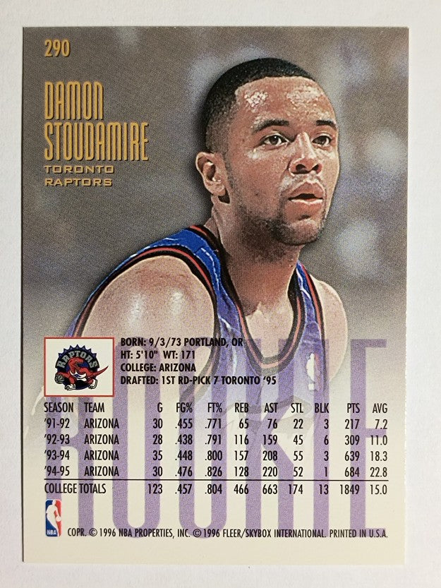 1995-96 Ultra #290 Damon Stoudamire RC