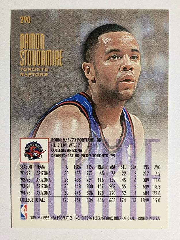 1995-96 Ultra #290 Damon Stoudamire RC