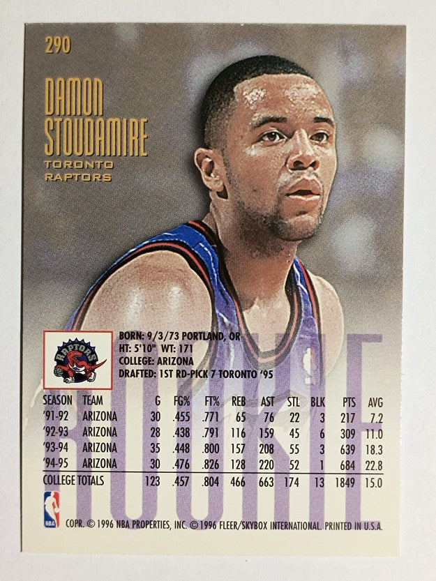 1995-96 Ultra #290 Damon Stoudamire RC (NM)