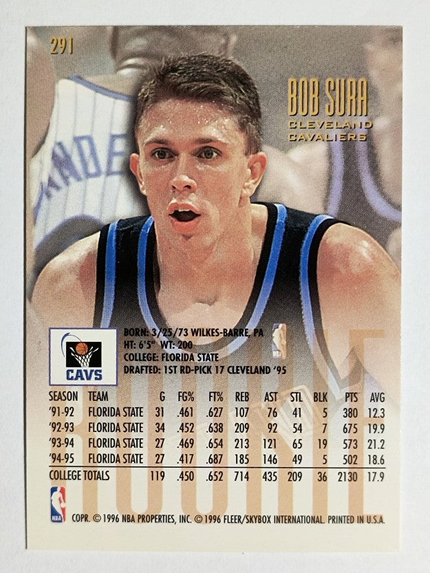1995-96 Ultra #291 Bob Sura RC