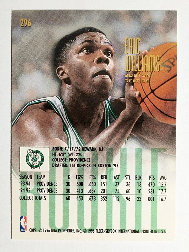 1995-96 Ultra #296 Eric Williams RC