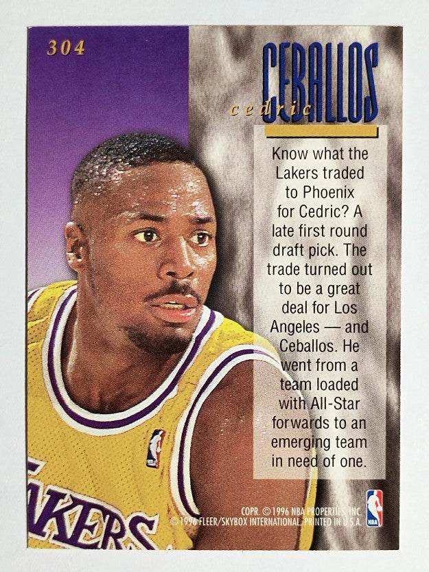 1995-96 Ultra #304 Cedric Ceballos ENC