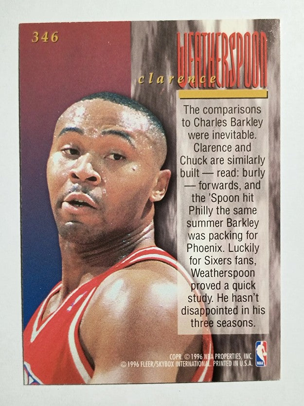 1995-96 Ultra #346 Clarence Weatherspoon ENC