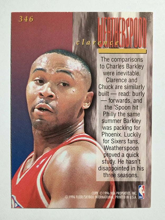 1995-96 Ultra #346 Clarence Weatherspoon ENC