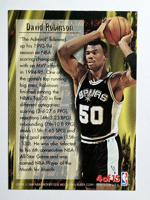 1995-96 Ultra All-NBA #4 David Robinson