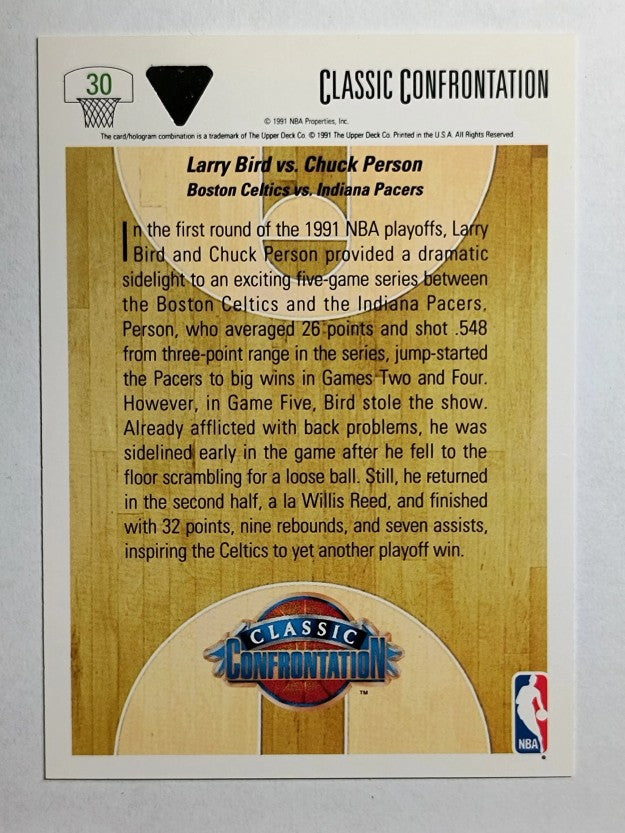 1991-92 Upper Deck #30 Larry Bird CC/Chuck Person