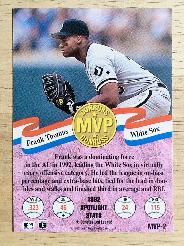 1993 Donruss MVPs #2 Frank Thomas