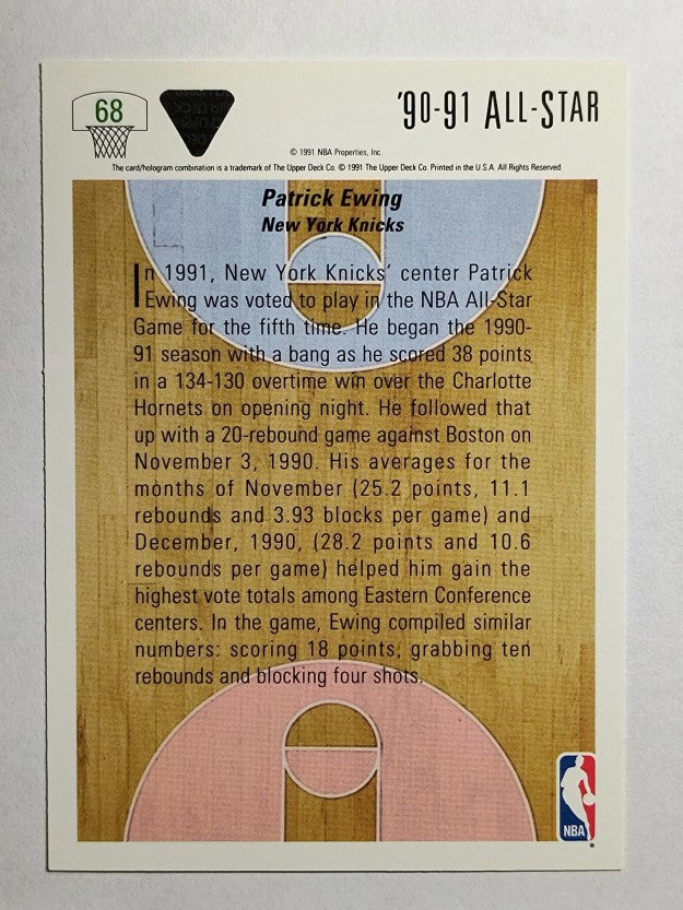 1991-92 Upper Deck #68 Patrick Ewing AS