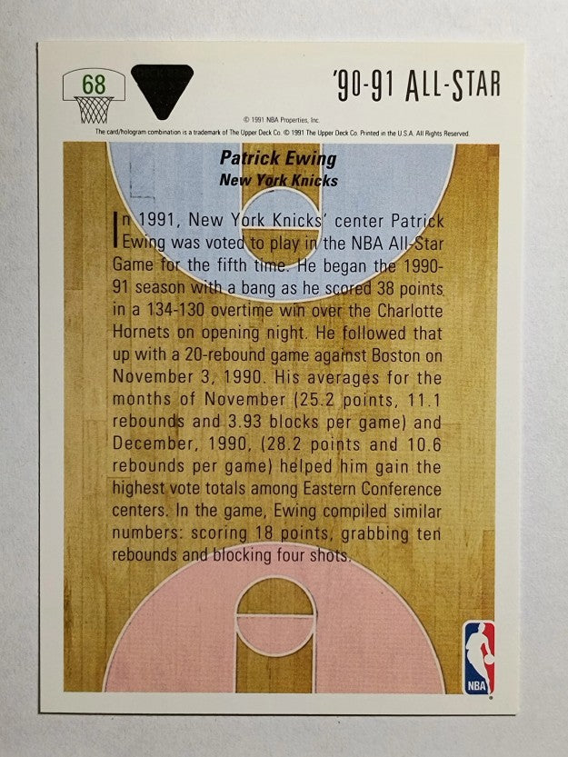1991-92 Upper Deck #68 Patrick Ewing AS