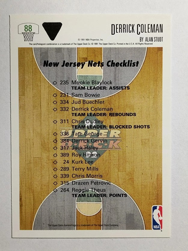 1991-92 Upper Deck #88 Derrick Coleman TC