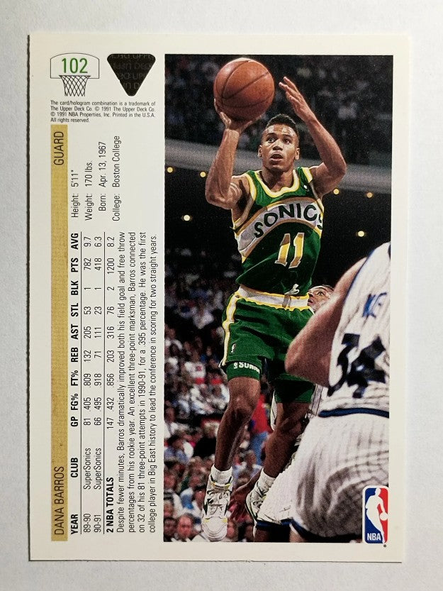 1991-92 Upper Deck #102 Dana Barros