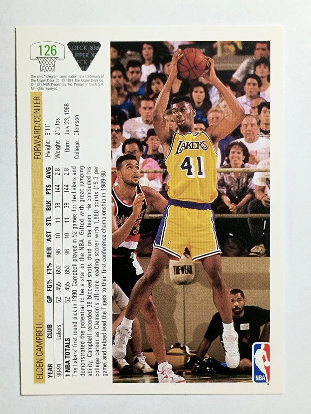 1991-92 Upper Deck #126 Elden Campbell