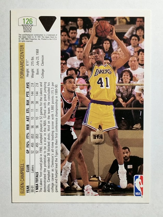 1991-92 Upper Deck #126 Elden Campbell