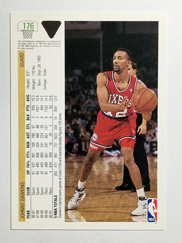 1991-92 Upper Deck #176 Johnny Dawkins