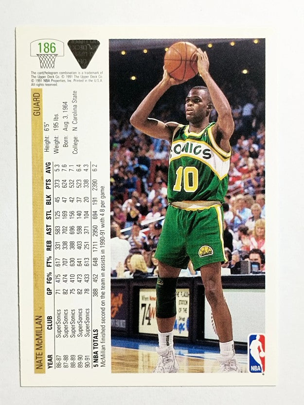 1991-92 Upper Deck #186 Nate McMillan