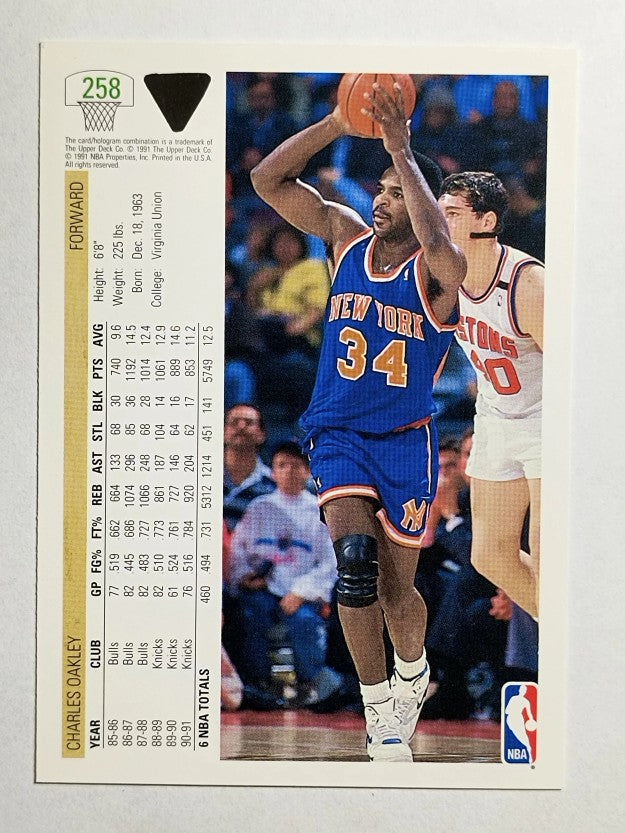 1991-92 Upper Deck #258 Charles Oakley