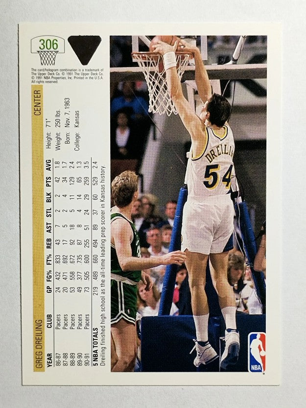 1991-92 Upper Deck #306 Greg Dreiling