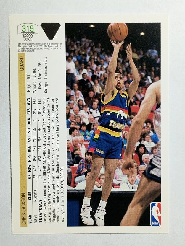 1991-92 Upper Deck #319 Chris Jackson