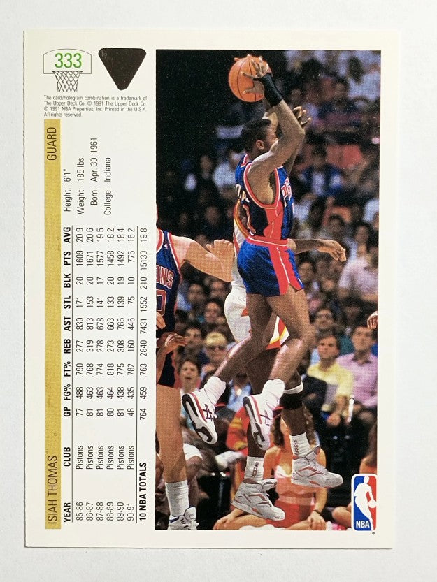1991-92 Upper Deck #333 Isiah Thomas