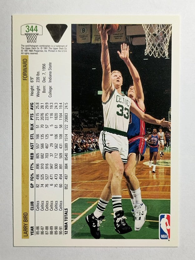 1991-92 Upper Deck #344 Larry Bird (NM)