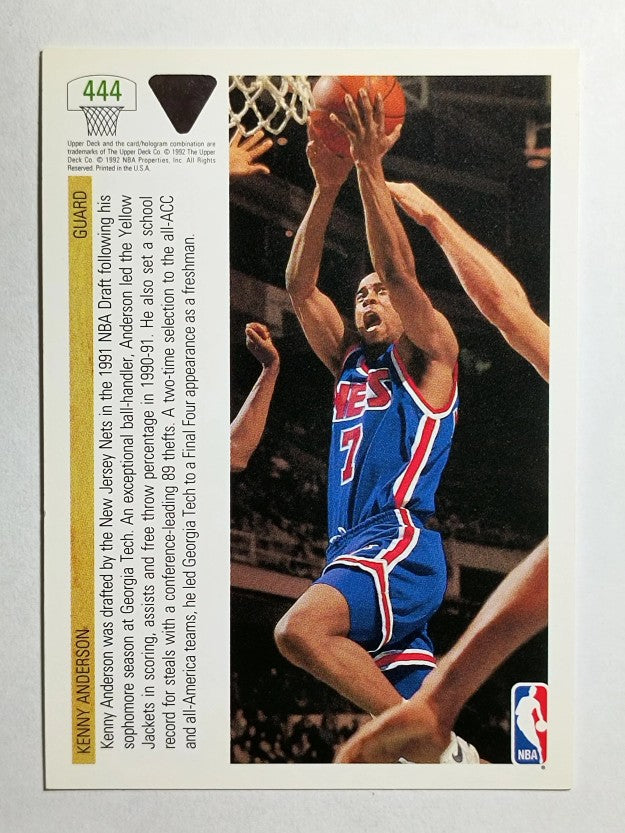 1991-92 Upper Deck #444 Kenny Anderson TP RC