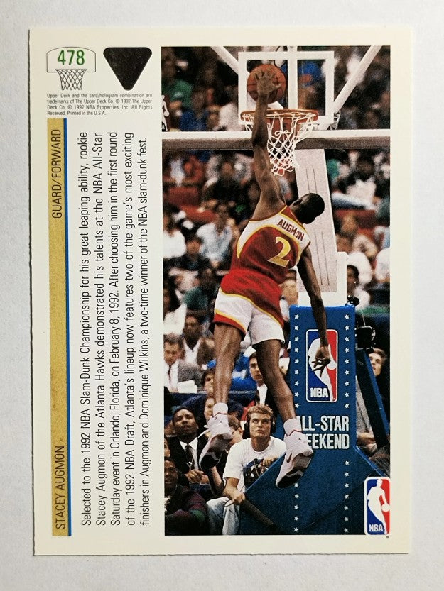 1991-92 Upper Deck #478 Stacey Augmon SD