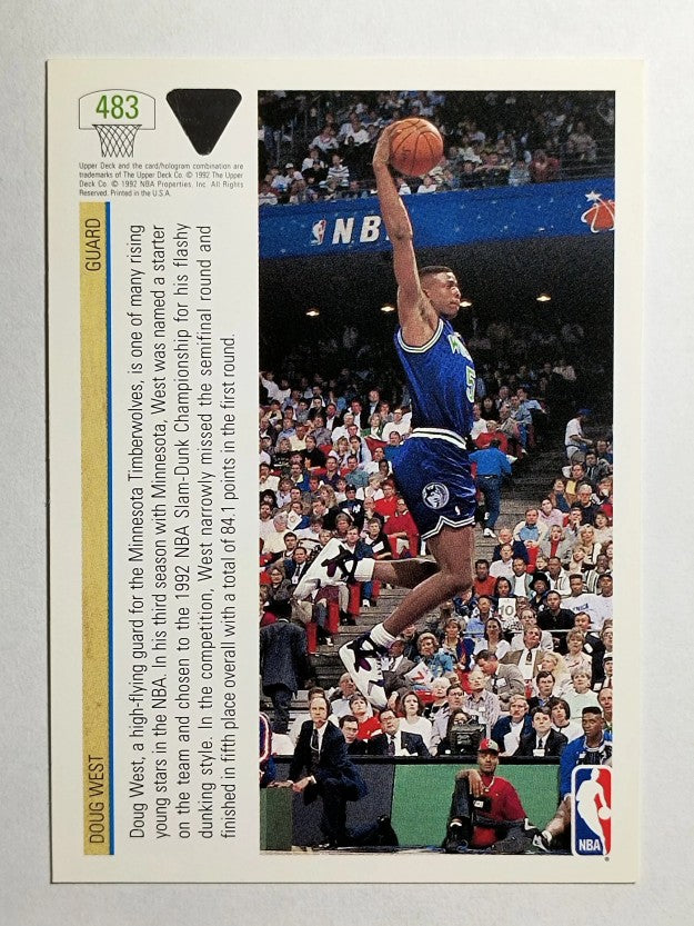 1991-92 Upper Deck #483 Doug West SD