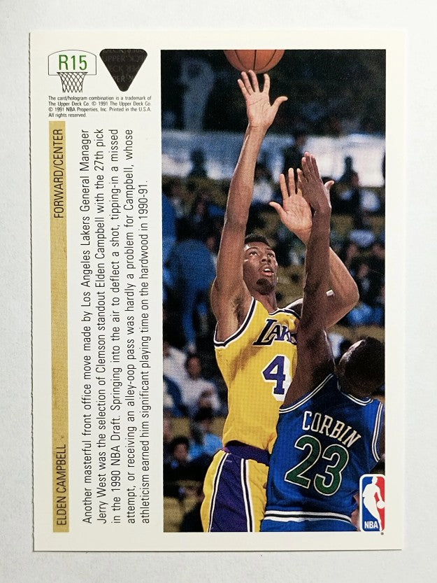 1991-92 Upper Deck Rookie Standouts #R15 Elden Campbell
