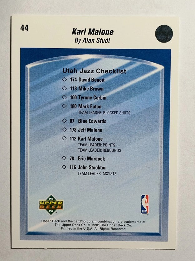 1992-93 Upper Deck #44 Karl Malone TC