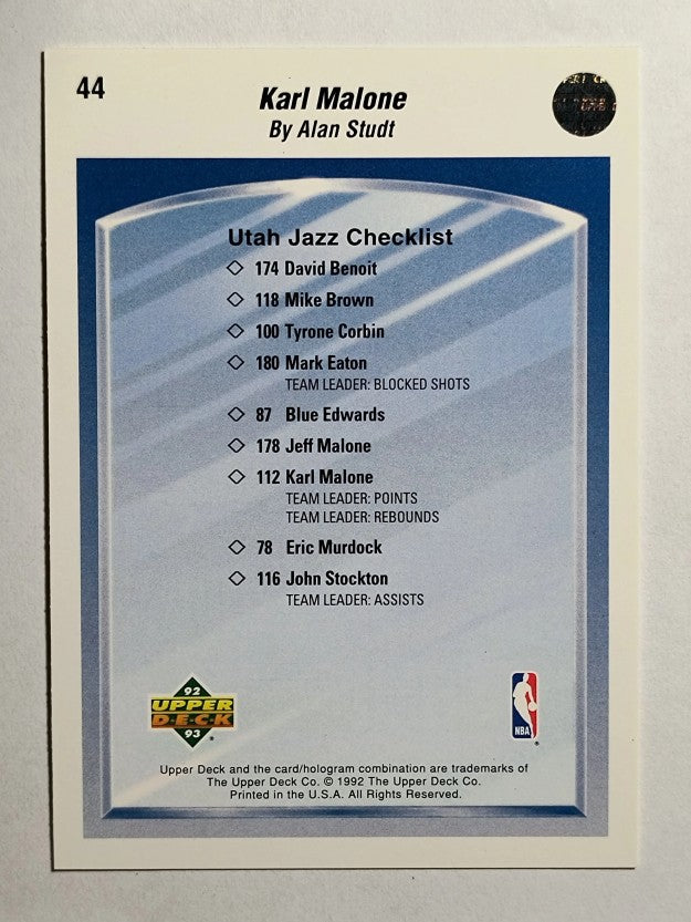 1992-93 Upper Deck #44 Karl Malone TC