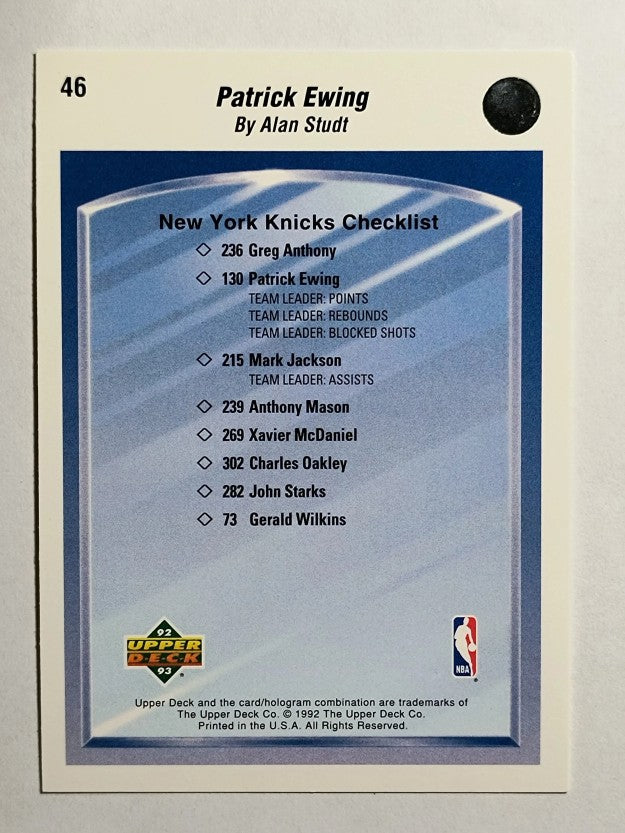 1992-93 Upper Deck #46 Patrick Ewing TC