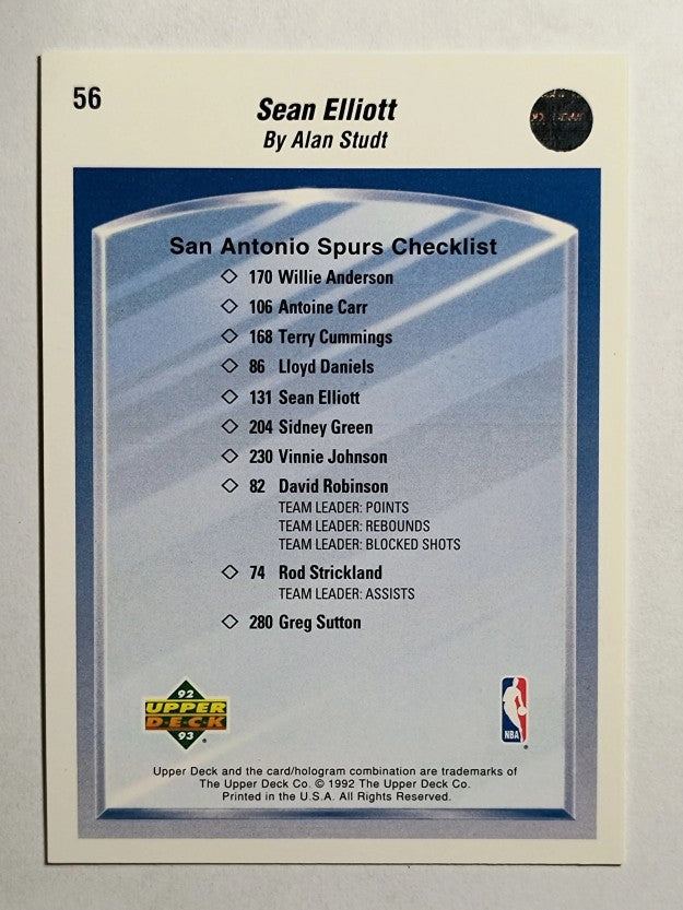 1992-93 Upper Deck #56 Sean Elliott TC