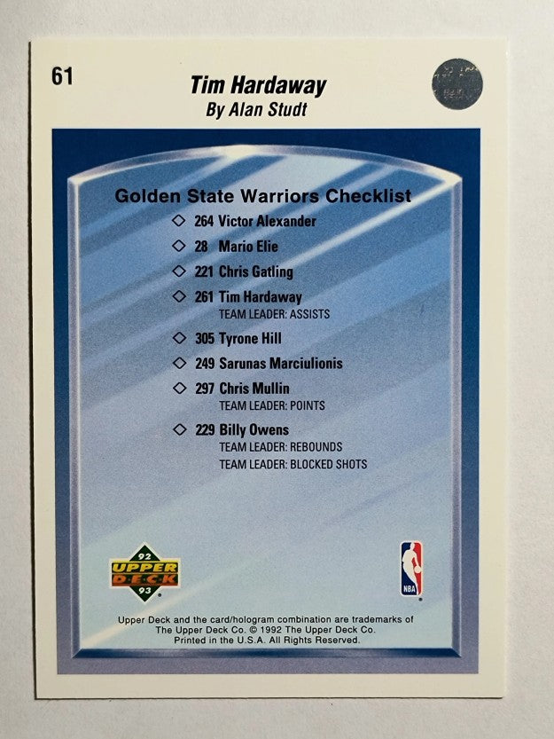 1992-93 Upper Deck #61 Tim Hardaway TC