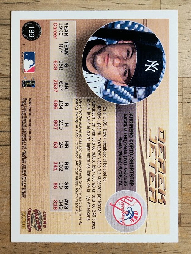 2000 Pacific Crown Collection #189 Derek Jeter