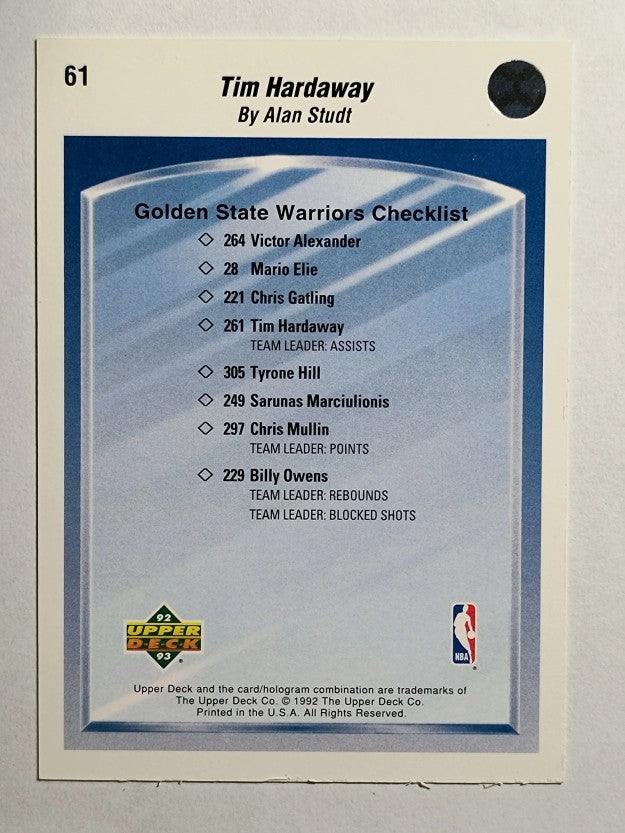 1992-93 Upper Deck #61 Tim Hardaway TC