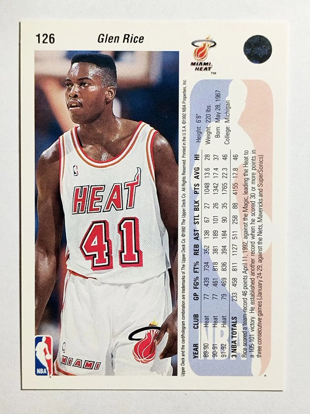 1992-93 Upper Deck #126 Glen Rice