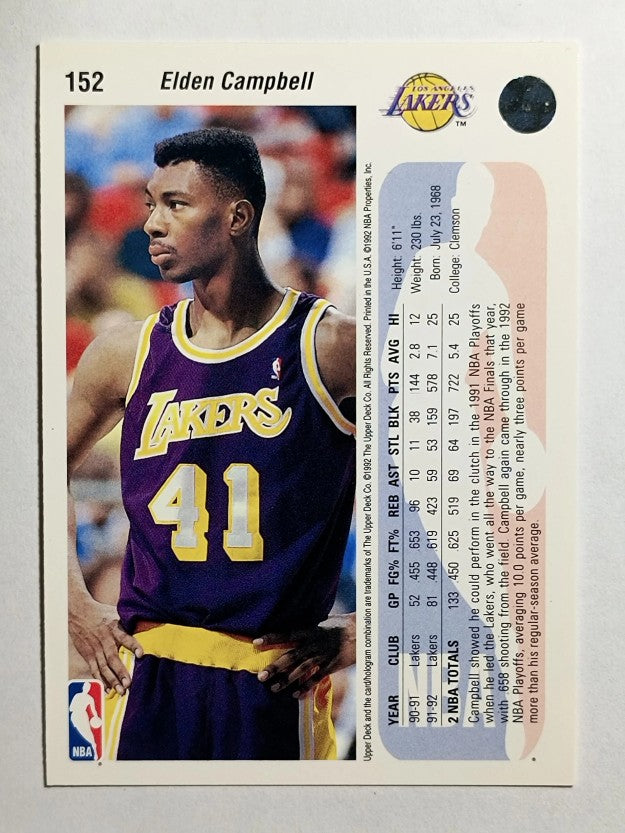 1992-93 Upper Deck #152 Elden Campbell