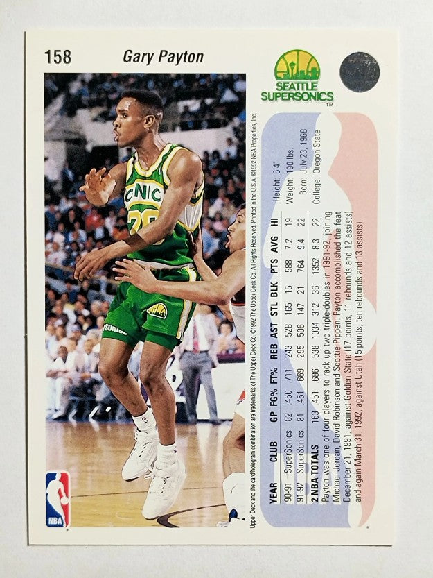 1992-93 Upper Deck #158 Gary Payton