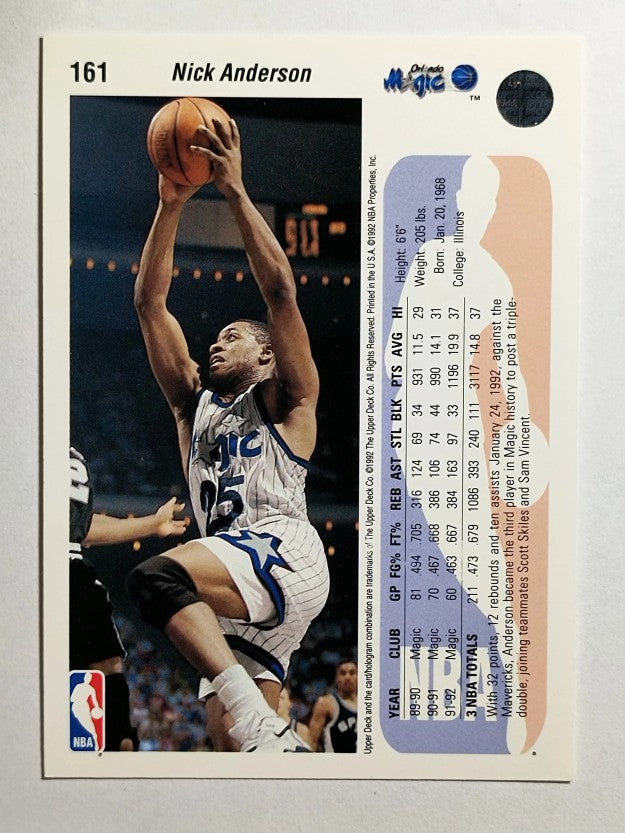 1992-93 Upper Deck #161 Nick Anderson
