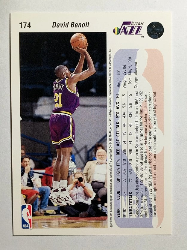 1992-93 Upper Deck #174 David Benoit