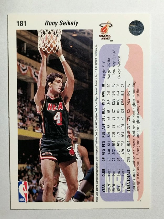 1992-93 Upper Deck #181 Rony Seikaly
