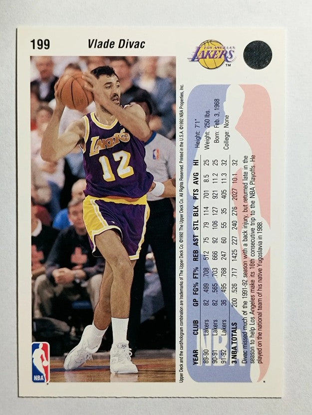 1992-93 Upper Deck #199 Vlade Divac