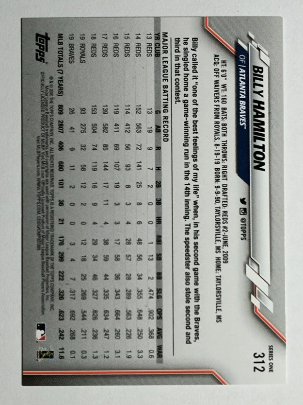2020 Topps #312 Billy Hamilton