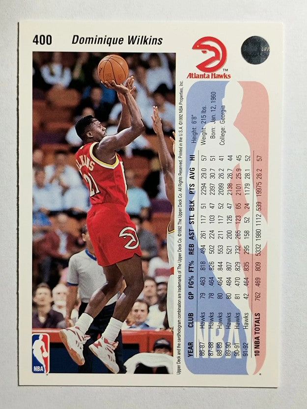 1992-93 Upper Deck #400 Dominique Wilkins