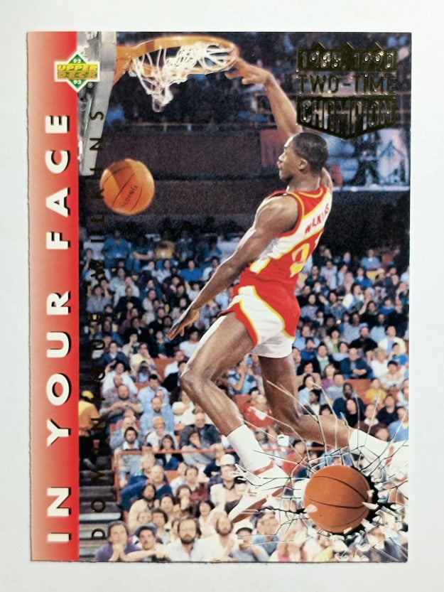 1992-93 Upper Deck #454B Dominique Wilkins/FACE COR Slam Dunk Champ 85 and 90