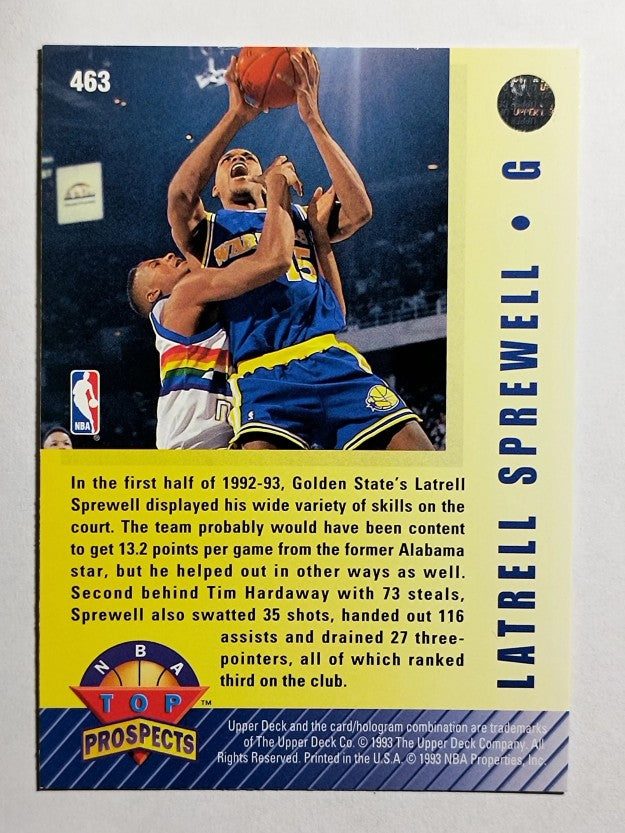 1992-93 Upper Deck #463 Latrell Sprewell TP