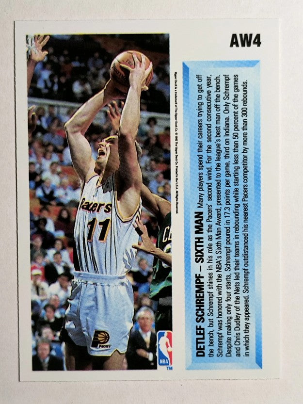 1992-93 Upper Deck Award Winner Holograms #AW4 Detlef Schrempf/Sixth Man