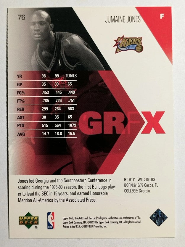 1999-00 Upper Deck HoloGrFX #76 Jumaine Jones RC