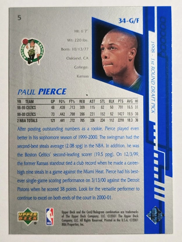 2000-01 Upper Deck Encore #5 Paul Pierce
