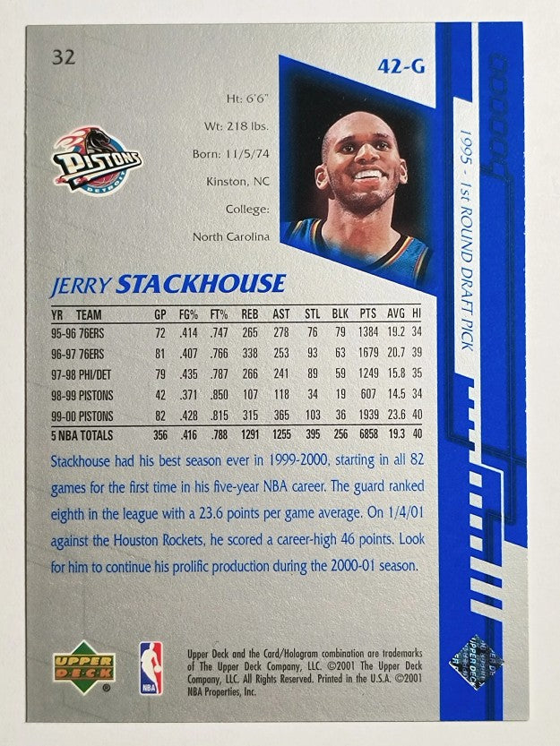 2000-01 Upper Deck Encore #32 Jerry Stackhouse